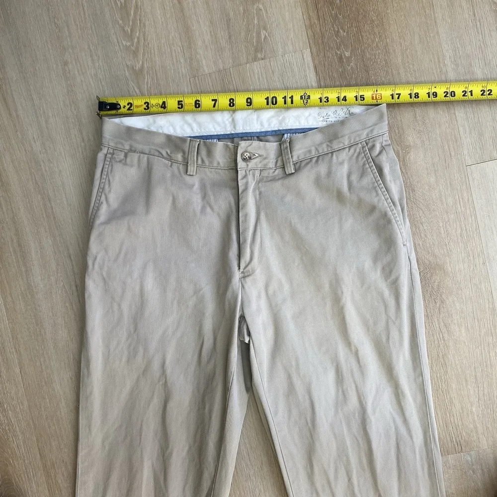 Polo Ralph Lauren Men's Classic Fit 32x32 Khaki Tan Chino Pants with Seersucker